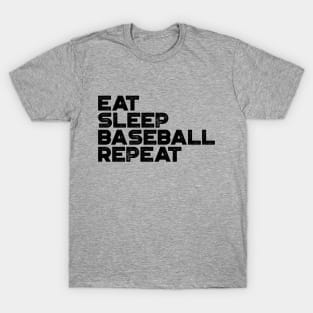 Eat Sleep Baseball Repeat Funny Vintage Retro T-Shirt